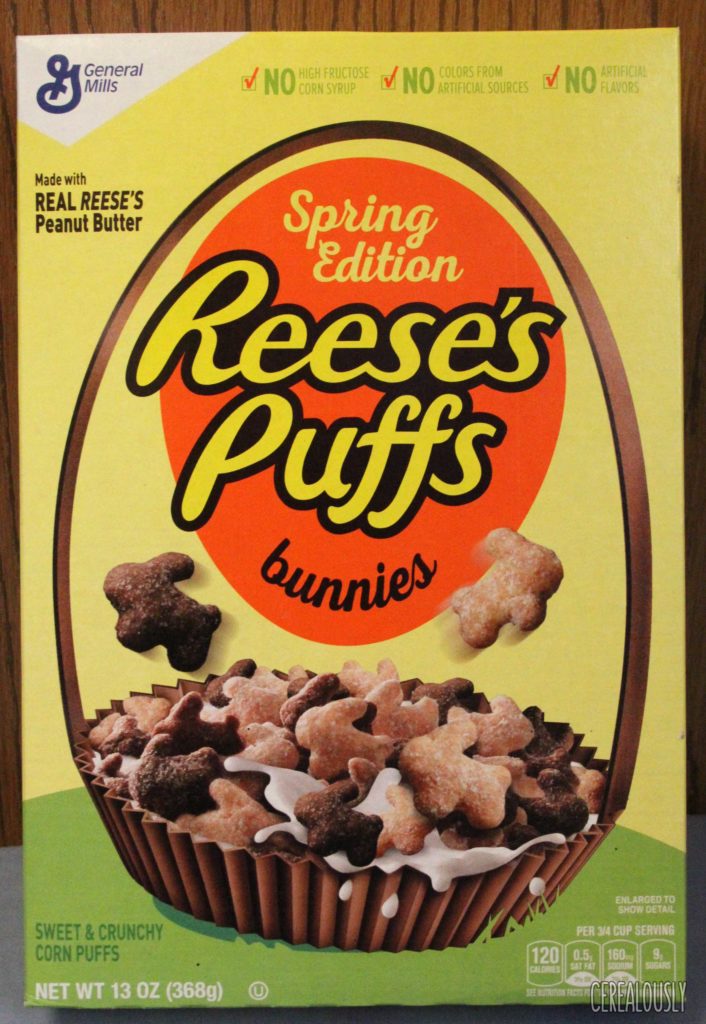 General Mills Spring Edition Reese's Puffs Bunnies Cereal Box